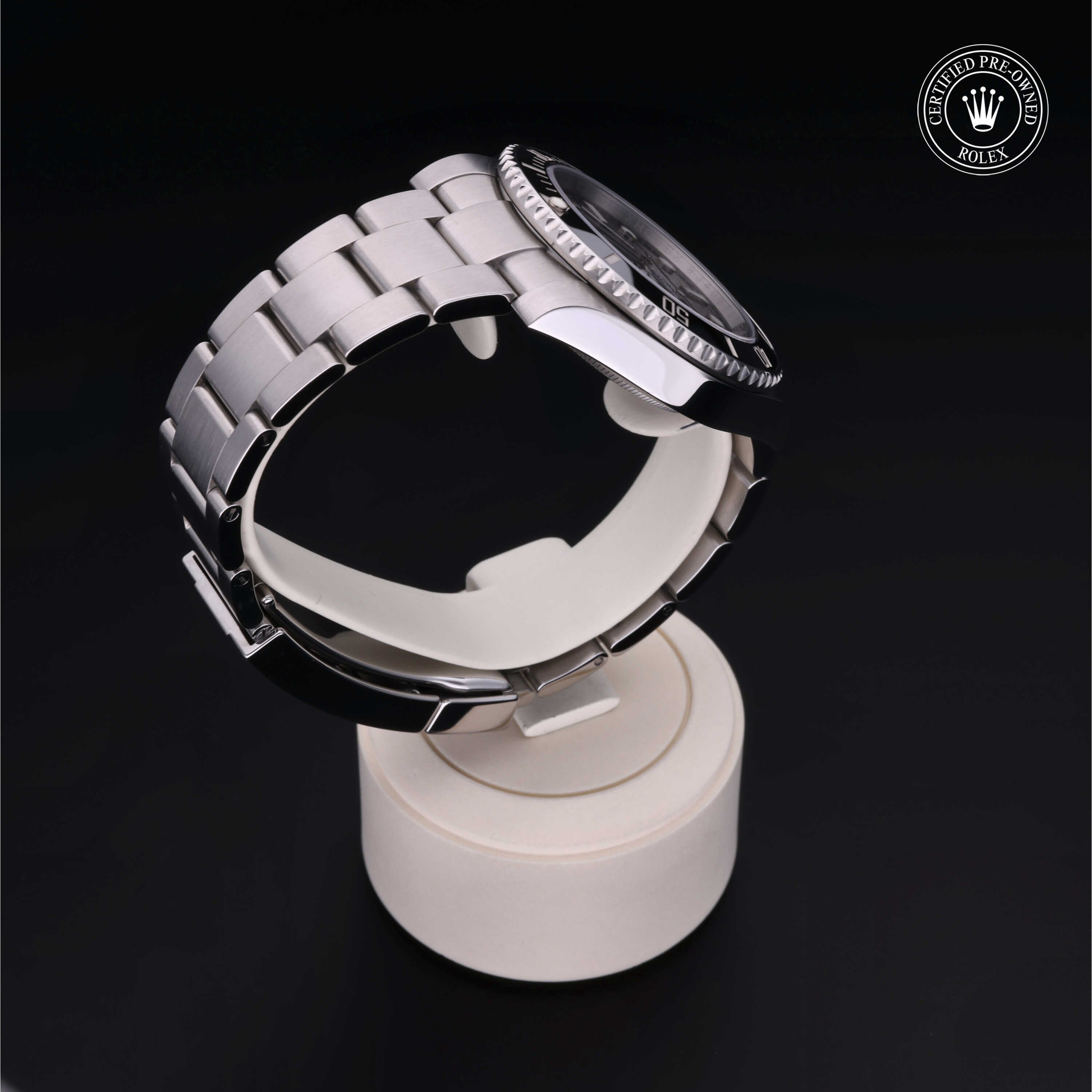 Rolex Certified Pre-owned Submariner Non Date M114060-0002 front on black background