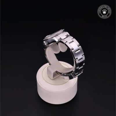 Rolex Certified Pre-owned Lady Datejust M179384-0022 front on black background