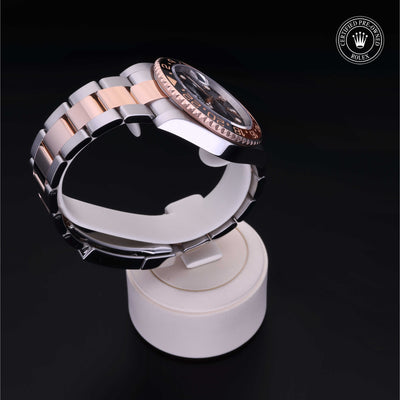 Rolex Certified Pre-owned GMT M126711CHNR-0002 front on black background