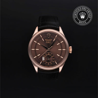 Rolex Certified Pre-owned Cellini M50525-0016 front on black background