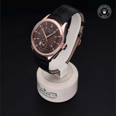 Rolex Certified Pre-owned Cellini M50525-0016 front on black background