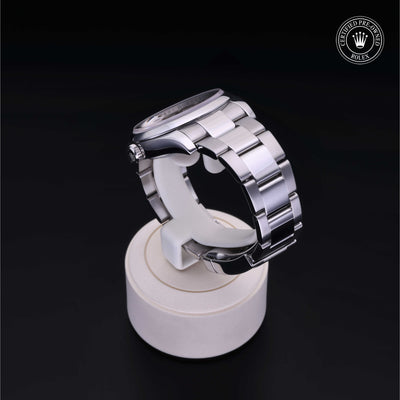 Rolex Certified Pre-owned Datejust M116200-0056 front on black background