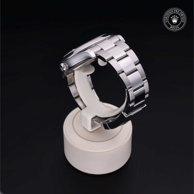 Rolex Certified Pre-owned Datejust M116300-0001 front on black background