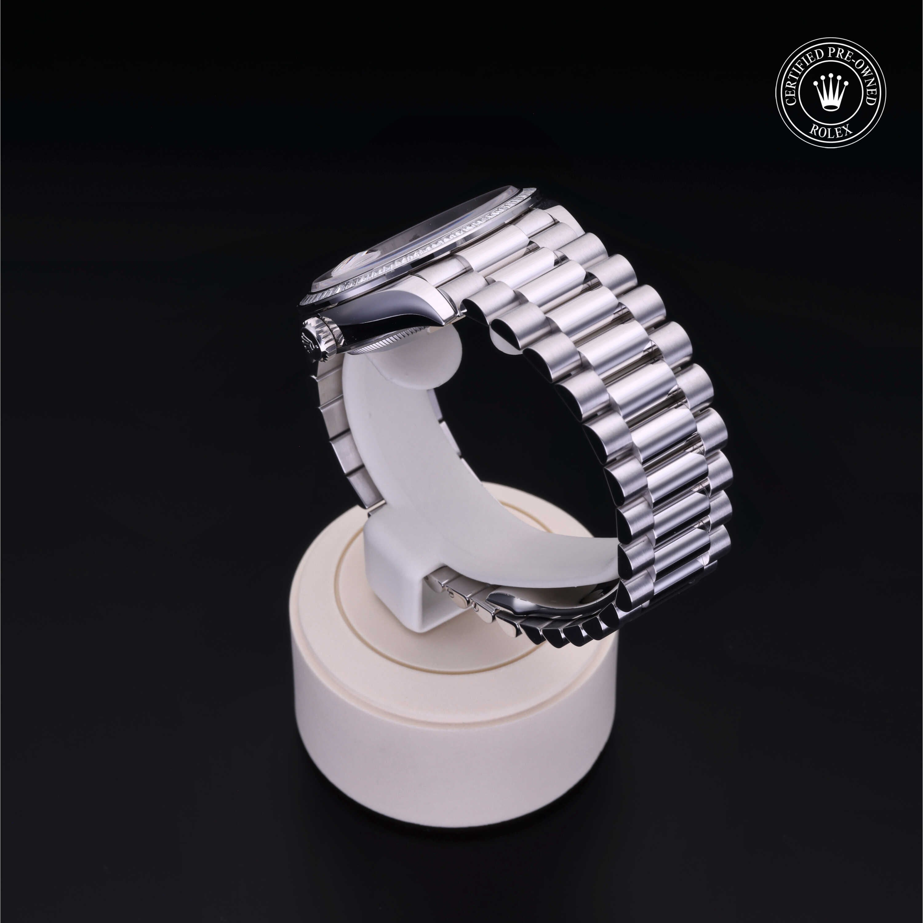 Rolex Certified Pre-owned Day-date M128396TBR-0004 front on black background