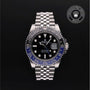 Rolex Certified Pre-owned GMT II M126710BLNR-0002 front on black background