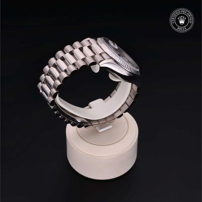 Rolex Certified Pre-owned Day-date M128239-0038 front on black background