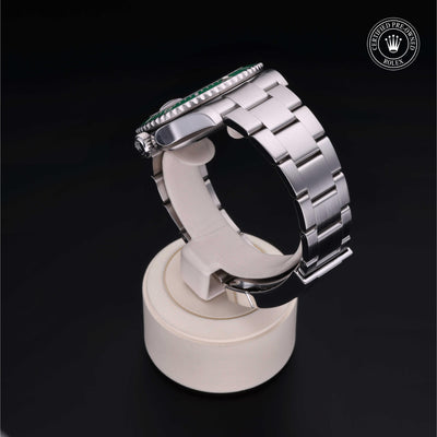 Rolex CPO Submariner M126610LV front on white background