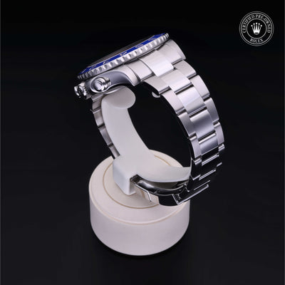 Rolex Certified Pre-owned Yacht-Master II M116680-0002 front on black background