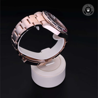 Rolex Certified Pre-owned GMT M126755SARU-0003 front on black background