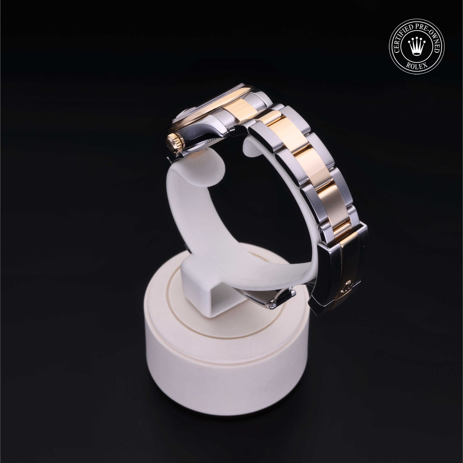 Rolex Certified Pre-owned Lady Datejust M179163-0072 front on black background