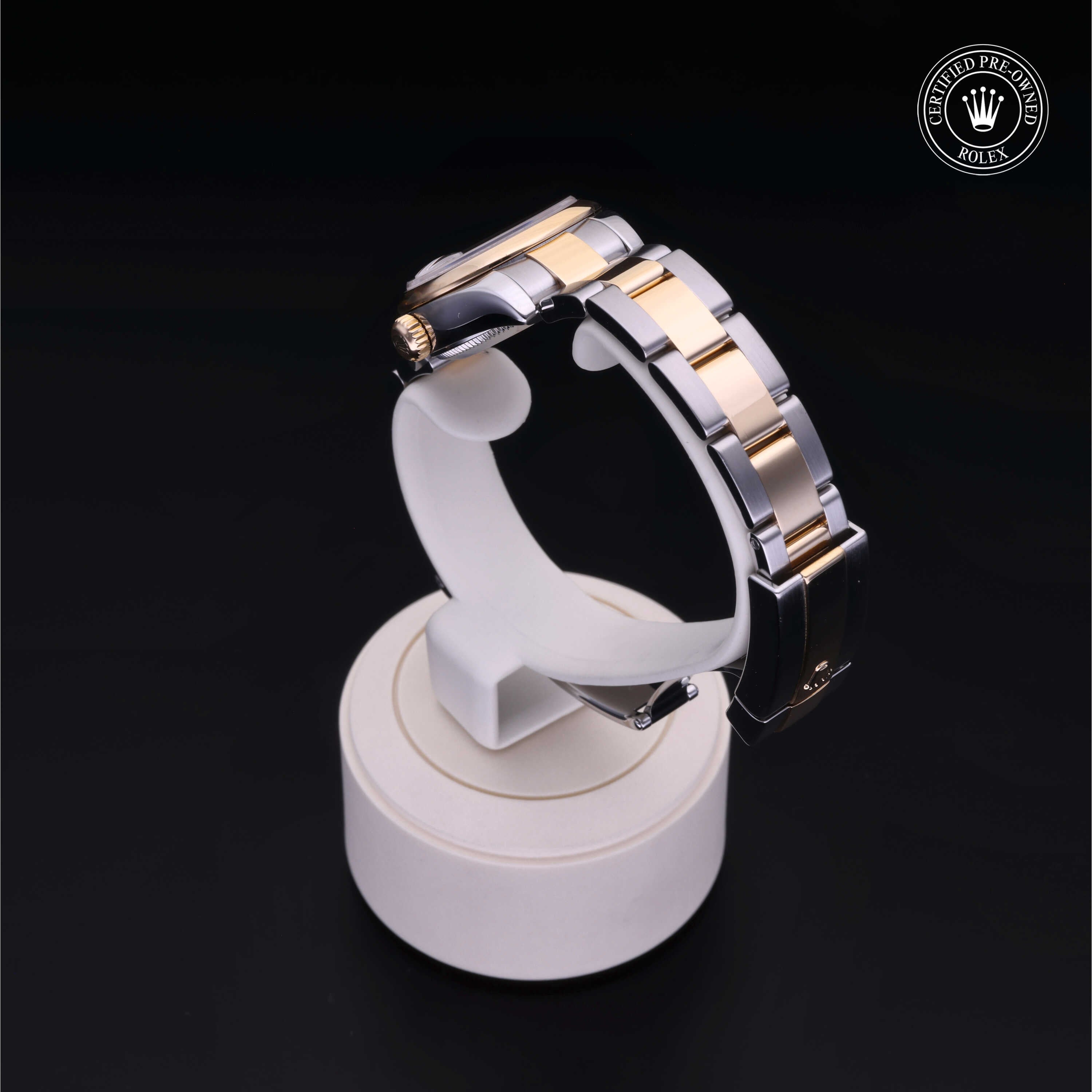 Rolex Certified Pre-owned Lady Datejust M179163-0072 front on black background