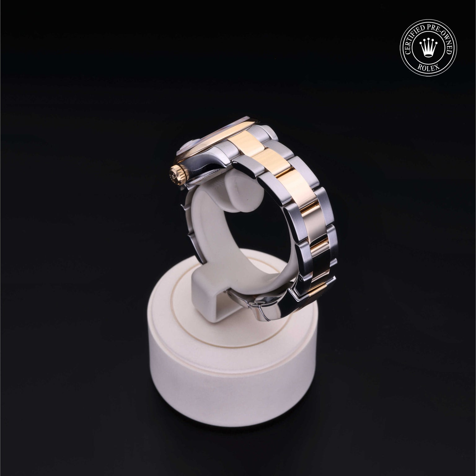 Rolex Certified Pre-owned Lady Datejust M179163-0141 front on black background