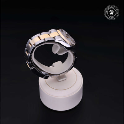 Rolex Certified Pre-owned Lady Datejust M179163-0141 front on black background