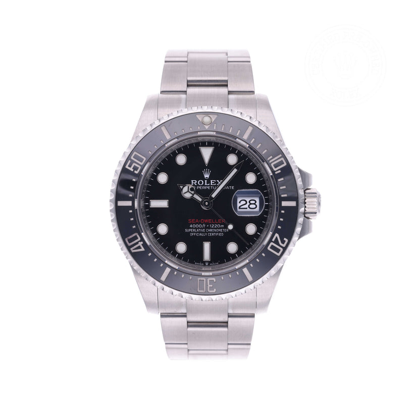 Rolex Certified Pre-owned Sea-Dweller M126600-0001 front on white background