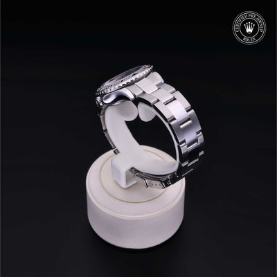 Rolex Certified Pre-owned Yacht-Master M169622-0002 front on black background