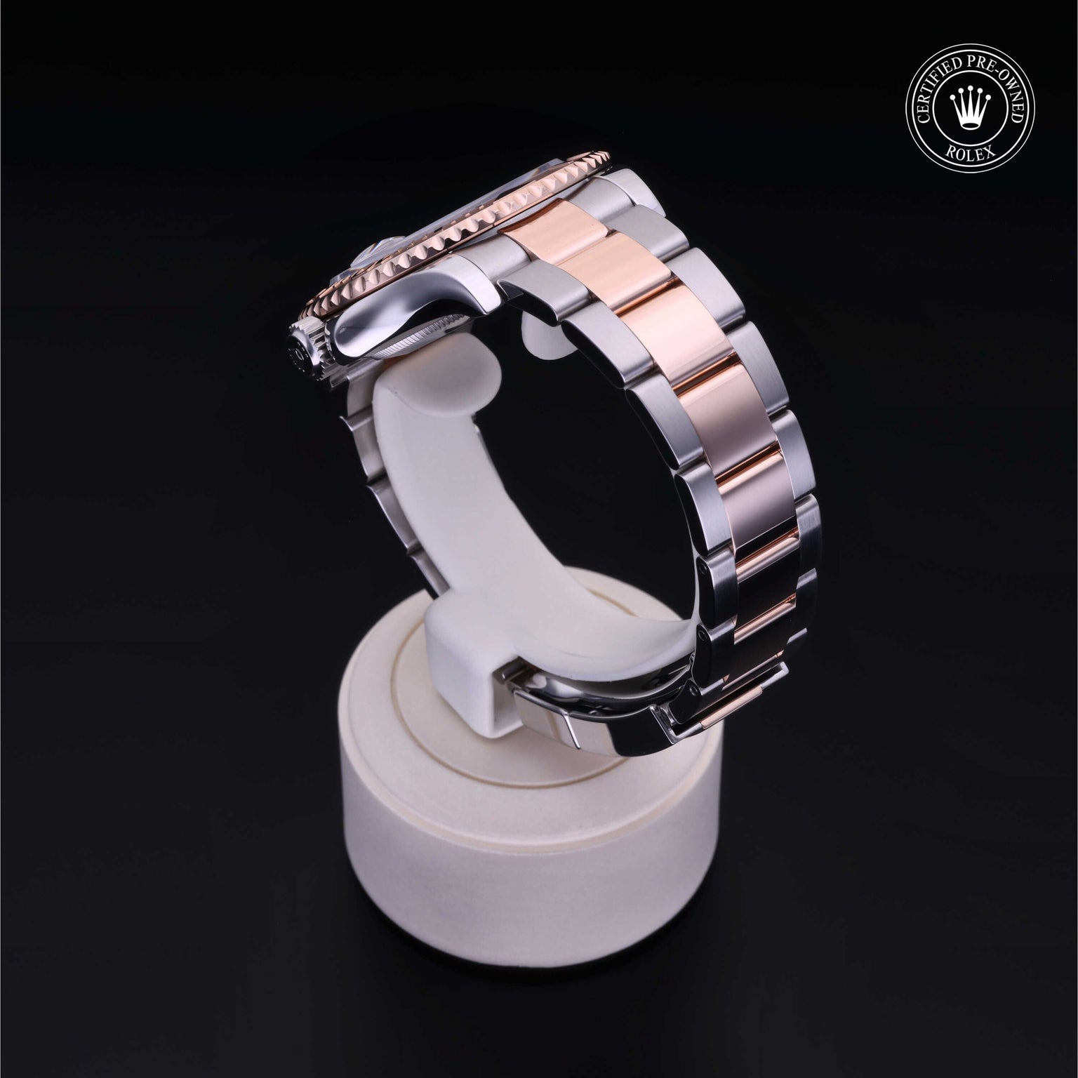 Rolex Certified Pre-owned Yacht-Master M116621-0001 front on black background