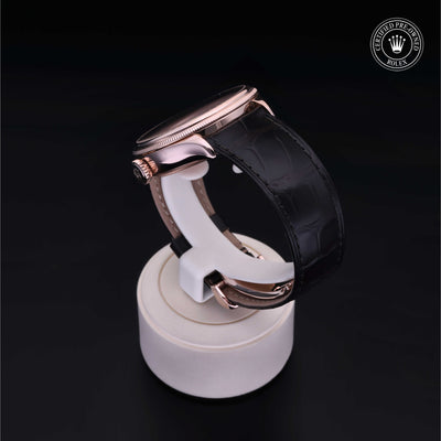 Rolex Certified Pre-owned Cellini M50535-0002 front on black background