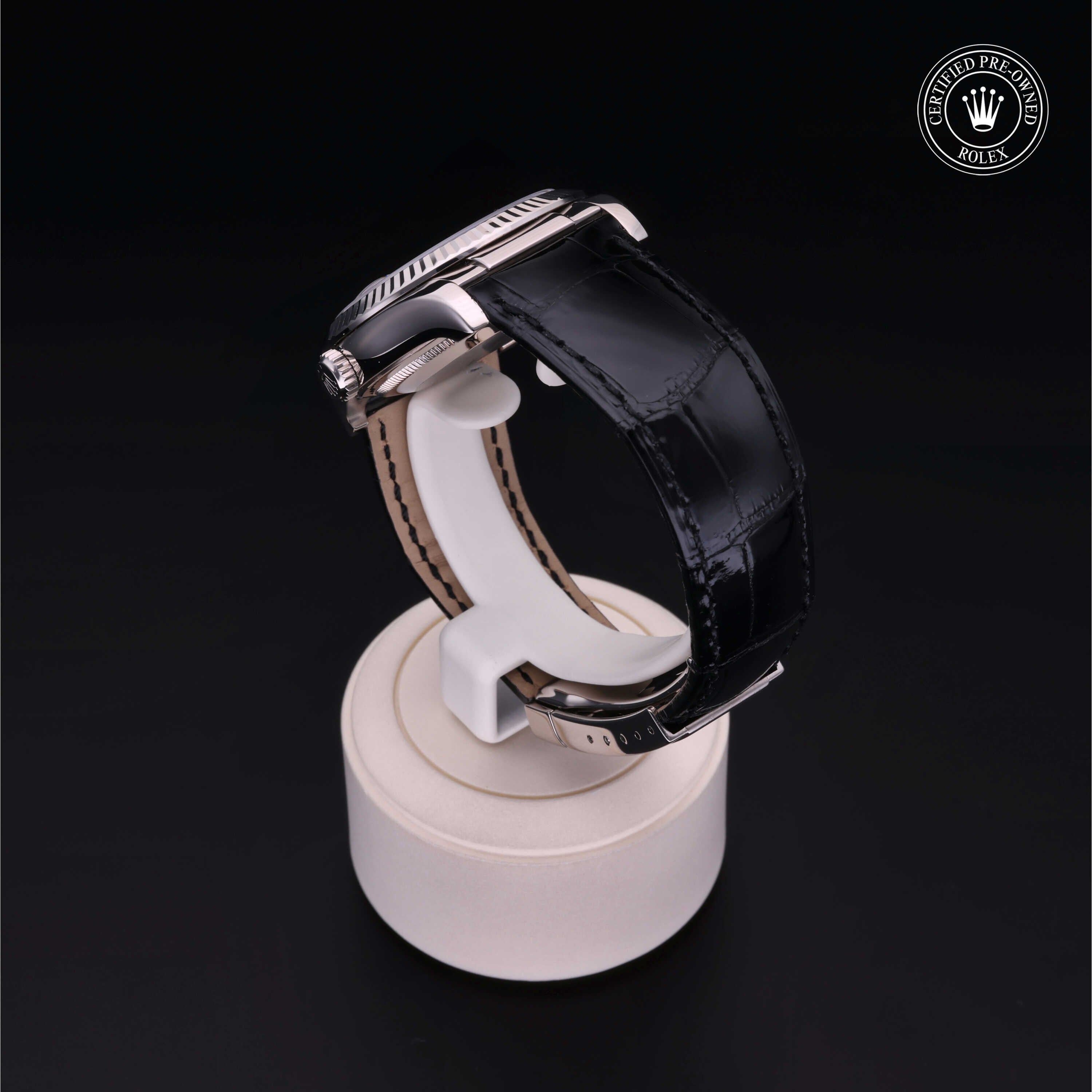 Rolex Certified Pre-owned Datejust M116139-0164 front on black background