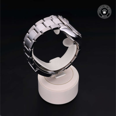 Rolex Certified Pre-owned Datejust M126284RBR-0022 front on black background