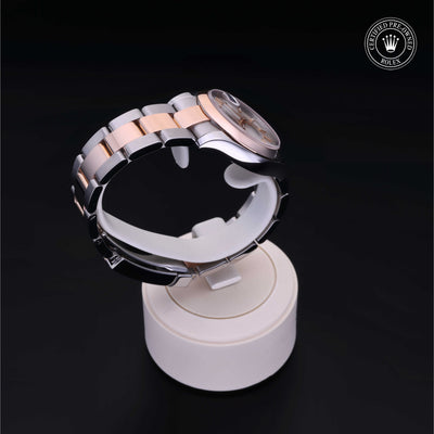 Rolex Certified Pre-owned Lady Datejust M178241-0002 front on black background