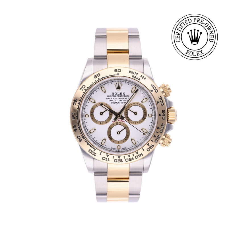 Rolex Certified Pre-owned Daytona M116503-0001 front on white background