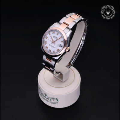 Rolex Certified Pre-owned Lady Datejust M178241-0009 front on black background