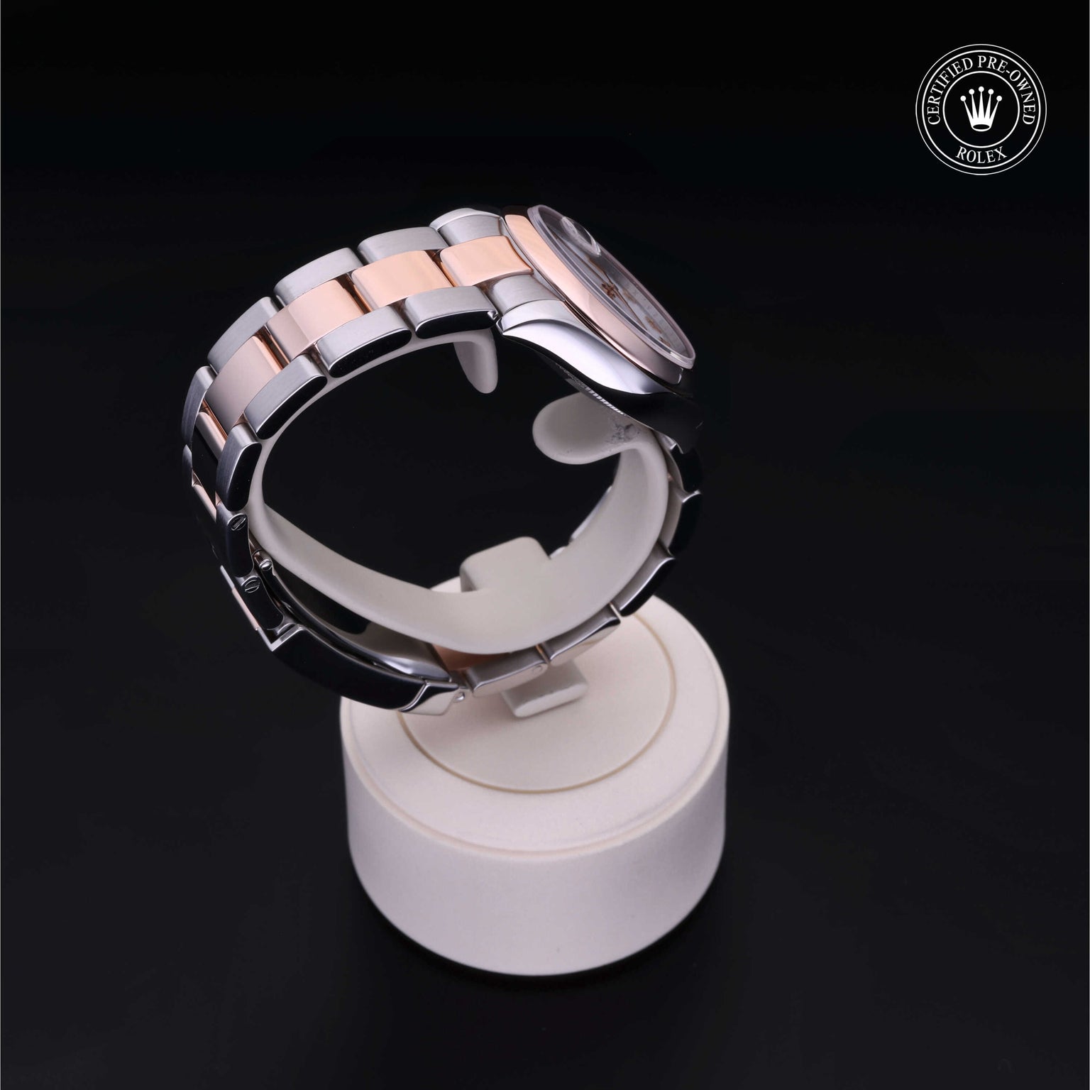 Rolex Certified Pre-owned Lady Datejust M178241-0009 front on black background