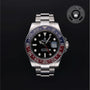 Rolex Certified Pre-owned GMT M126710BLRO-0002 front on black background