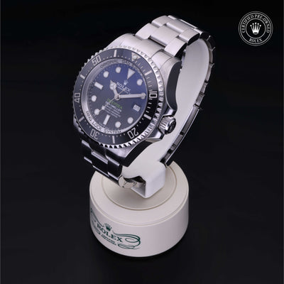 Rolex Certified Pre-owned Sea-Dweller M126660-0002 front on black background