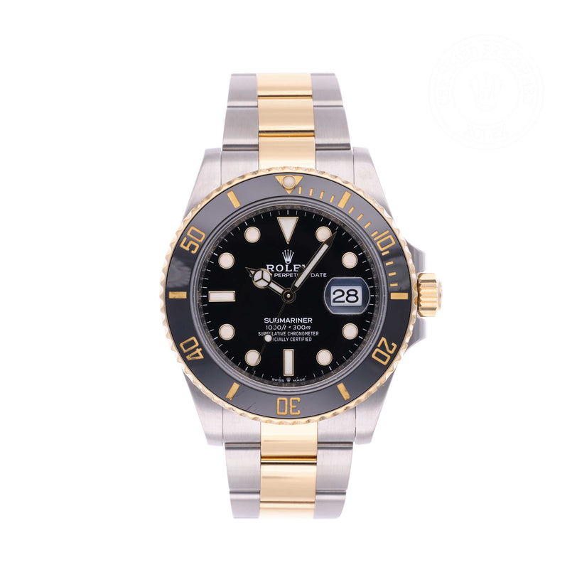Rolex Certified Pre-owned Submariner M126613LN-0002 front on white background