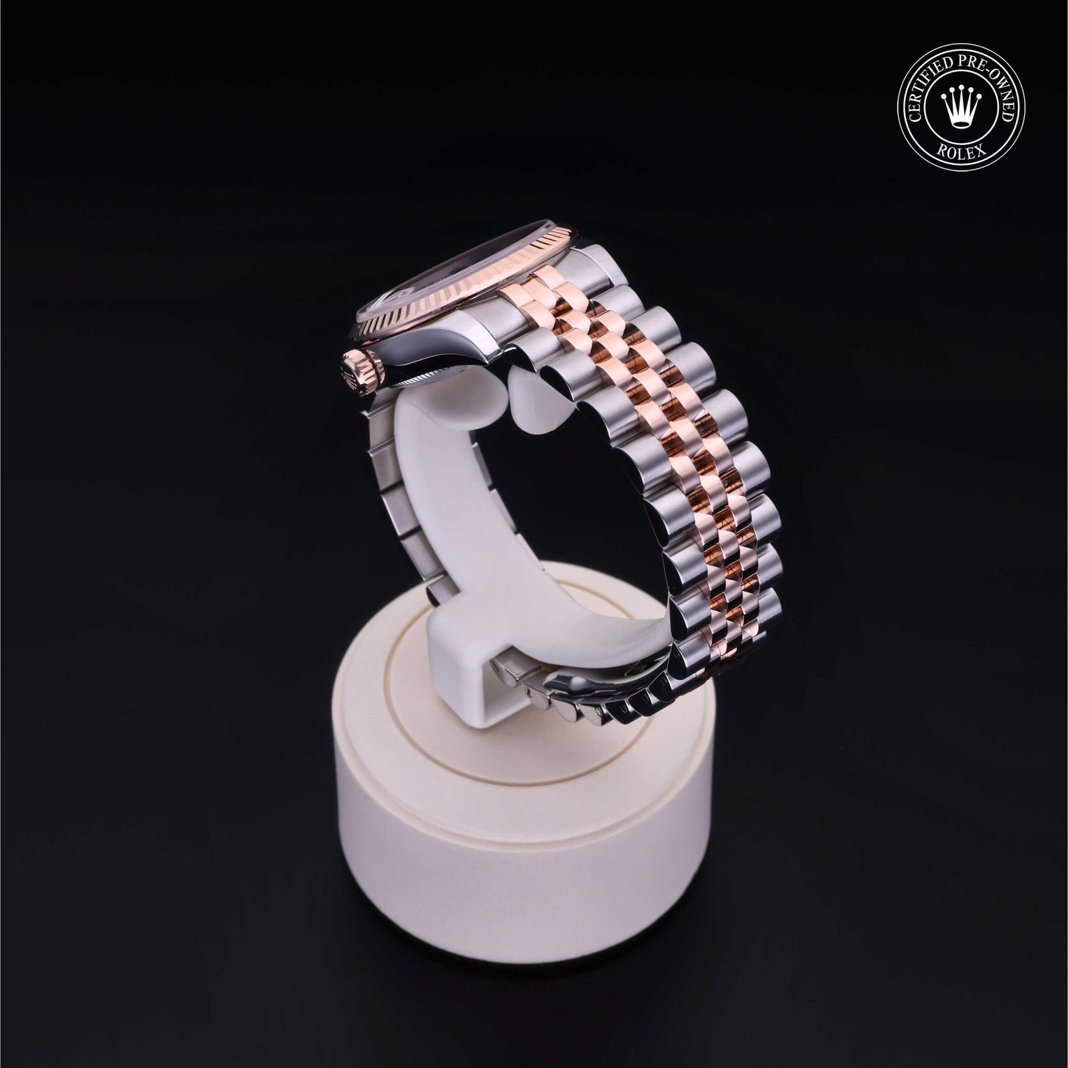 Rolex Certified Pre-owned Lady Datejust M178271-0071 front on black background