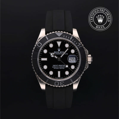 Rolex Certified Pre-owned Yacht-Master M226659-0002 front on black background