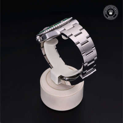 Rolex Certified Pre-owned Submariner M126610LV-0002 front on black background