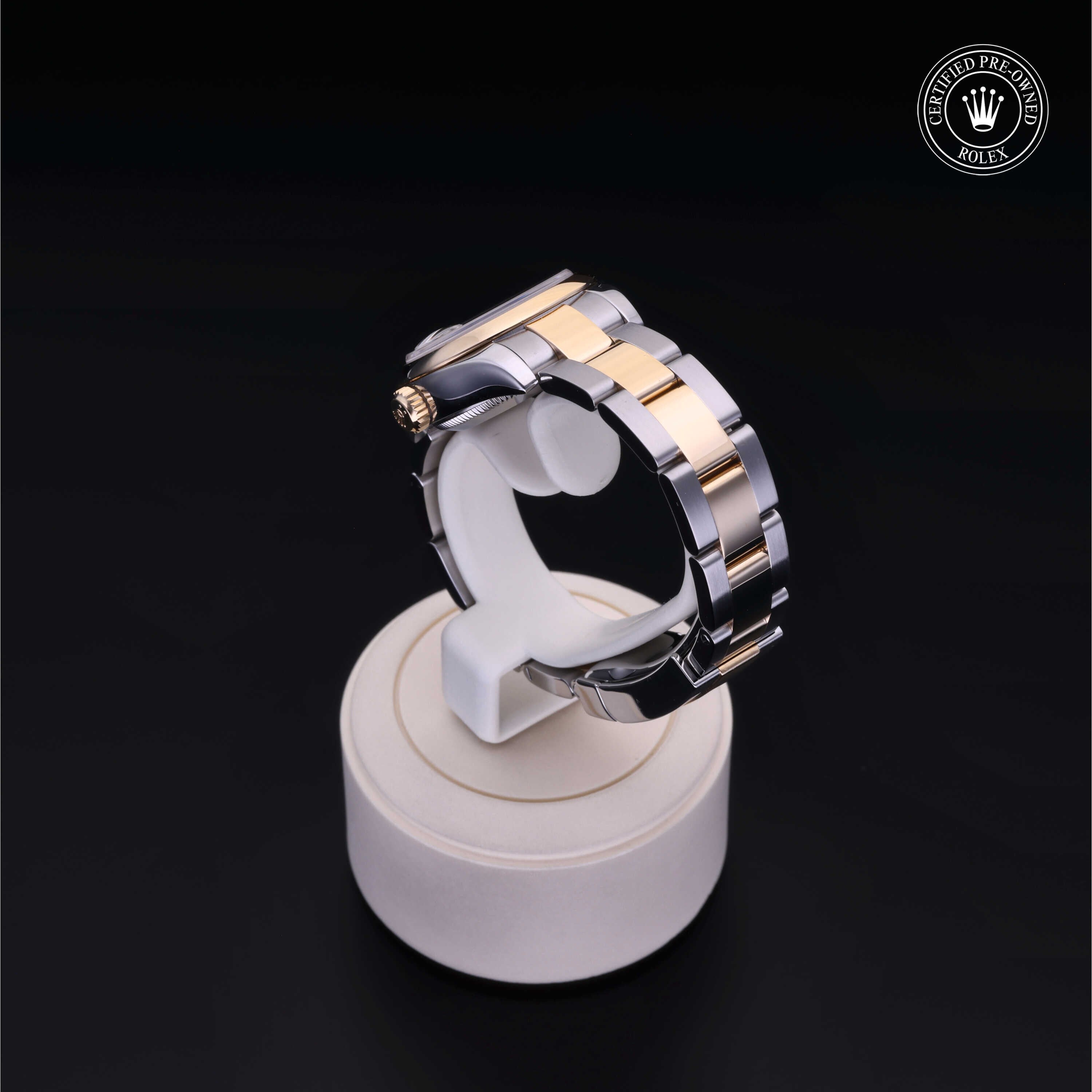 Rolex Certified Pre-owned Lady Datejust M179163-0056 front on black background