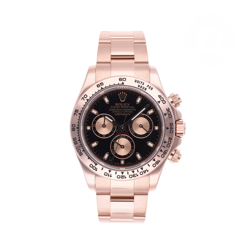 Rolex Certified Pre-owned Daytona M116505-0002 front on white background