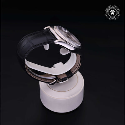 Rolex Certified Pre-owned Day-date M118139-0056 front on black background