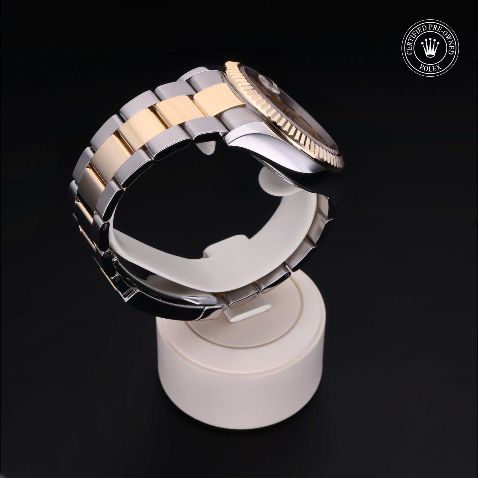 Rolex Certified Pre-owned Sky-Dweller M326933-0001 front on black background