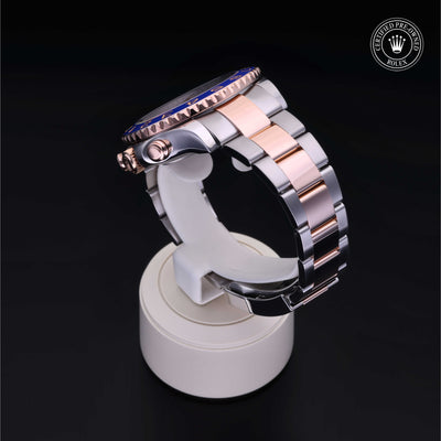 Rolex Certified Pre-owned Yacht-Master M116681-0002 front on black background