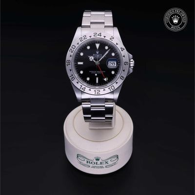 Rolex CPO Explorer M16570 front on white background