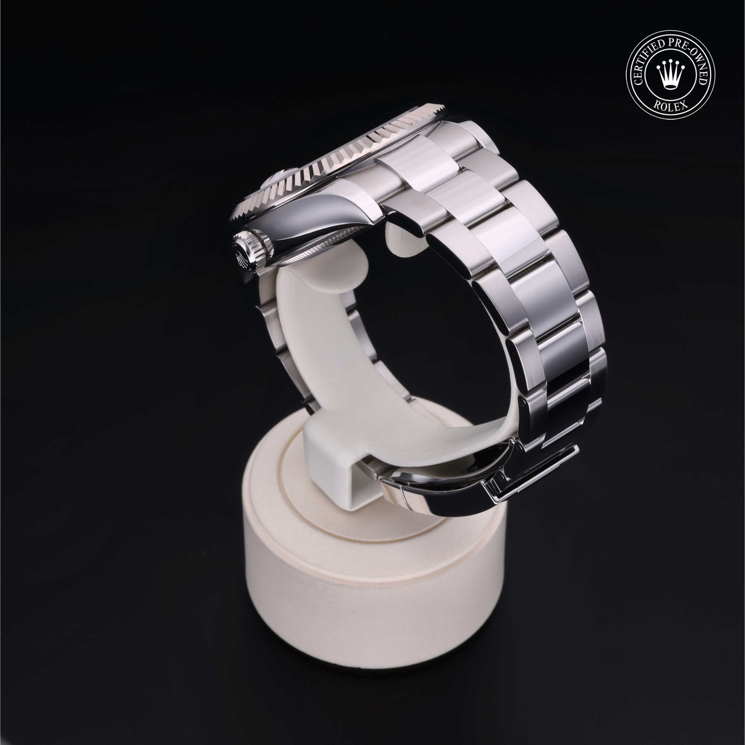 Rolex Certified Pre-owned Sky-Dweller M326934-0001 front on black background