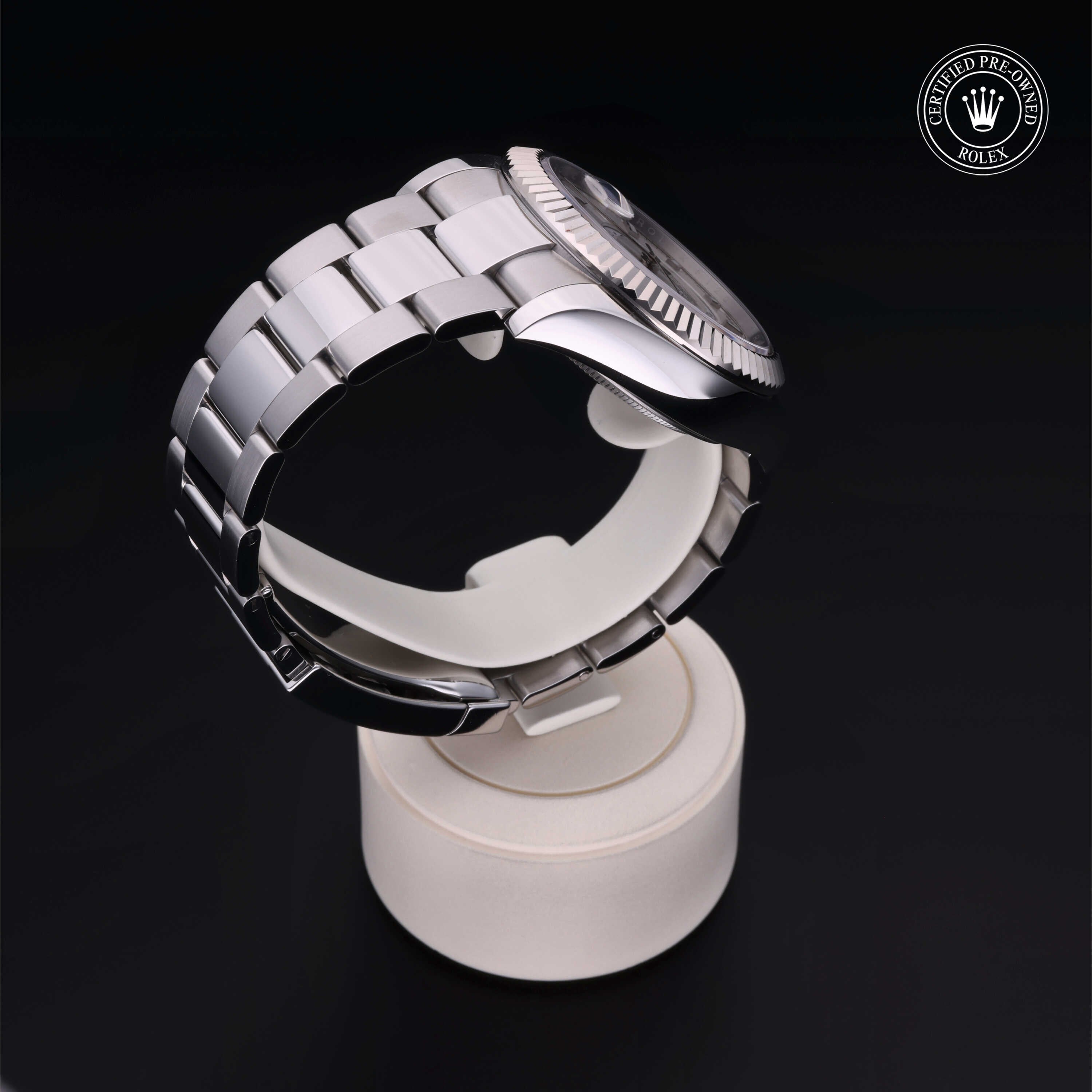 Rolex Certified Pre-owned Sky-Dweller M326934-0001 front on black background