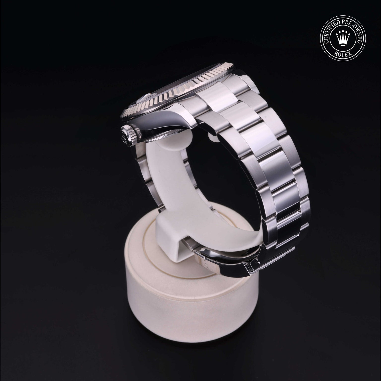 Rolex Certified Pre-owned Sky-Dweller M326934-0005 front on black background