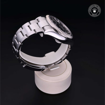 Rolex Certified Pre-owned Sky-Dweller M326934-0005 front on black background