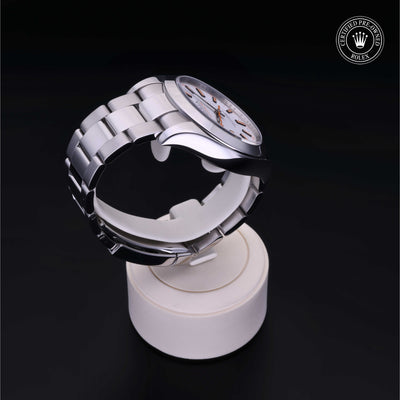 Rolex Certified Pre-owned Milgauss M116400-0002 front on black background