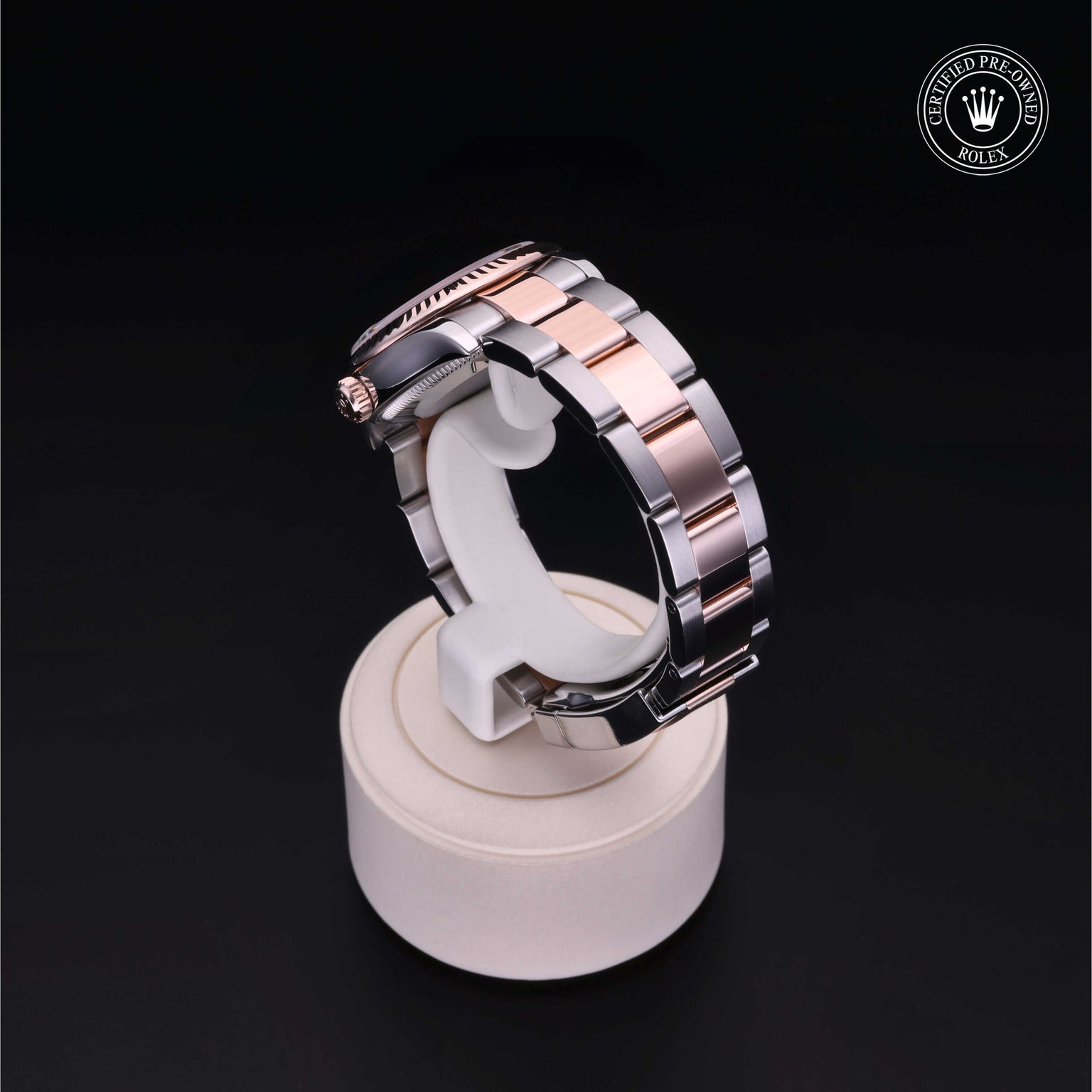 Rolex Certified Pre-owned Lady Datejust M278271-0003 front on black background