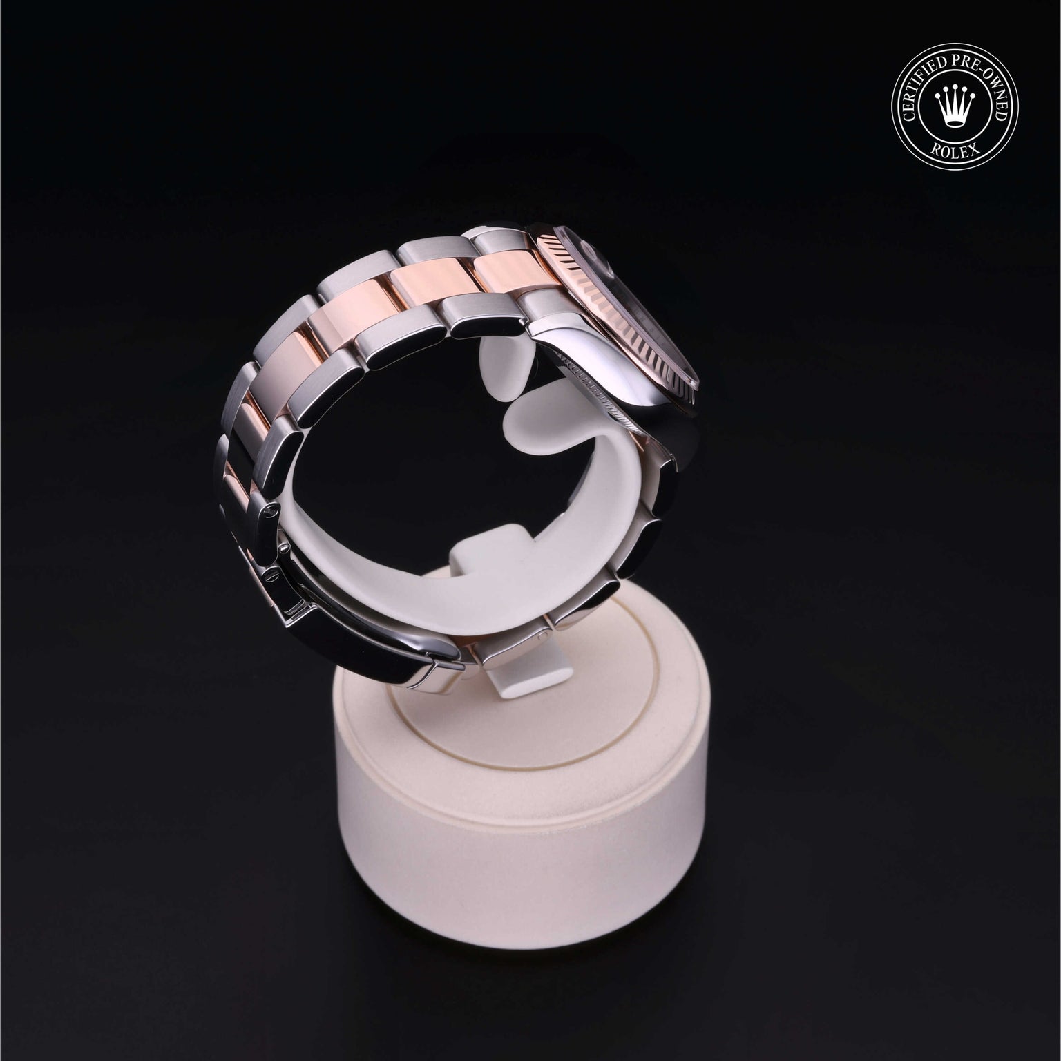 Rolex Certified Pre-owned Lady Datejust M278271-0003 front on black background