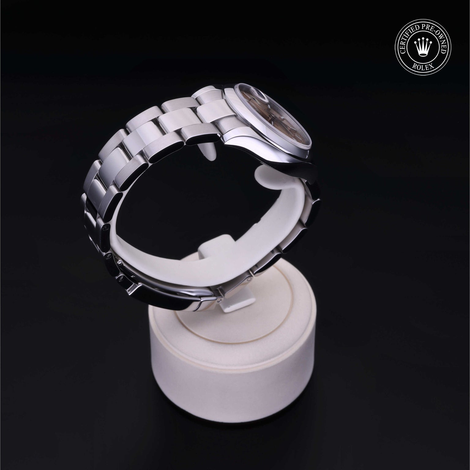 Rolex Certified Pre-owned Lady Datejust M178240-0028 front on black background