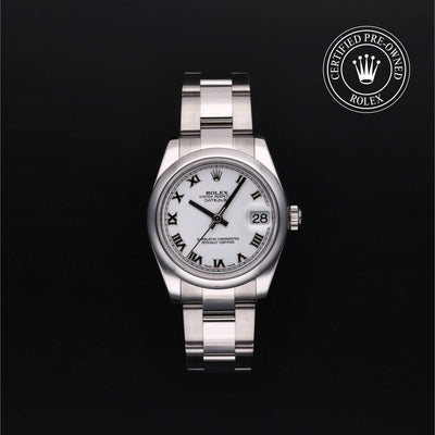Rolex Certified Pre-owned Lady Datejust M178240-0010 front on black background