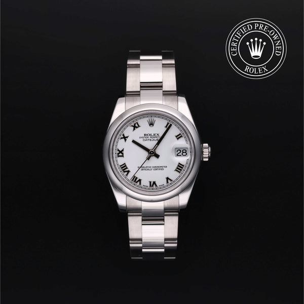 Rolex Certified Pre-owned Lady Datejust M178240-0010 front on black background