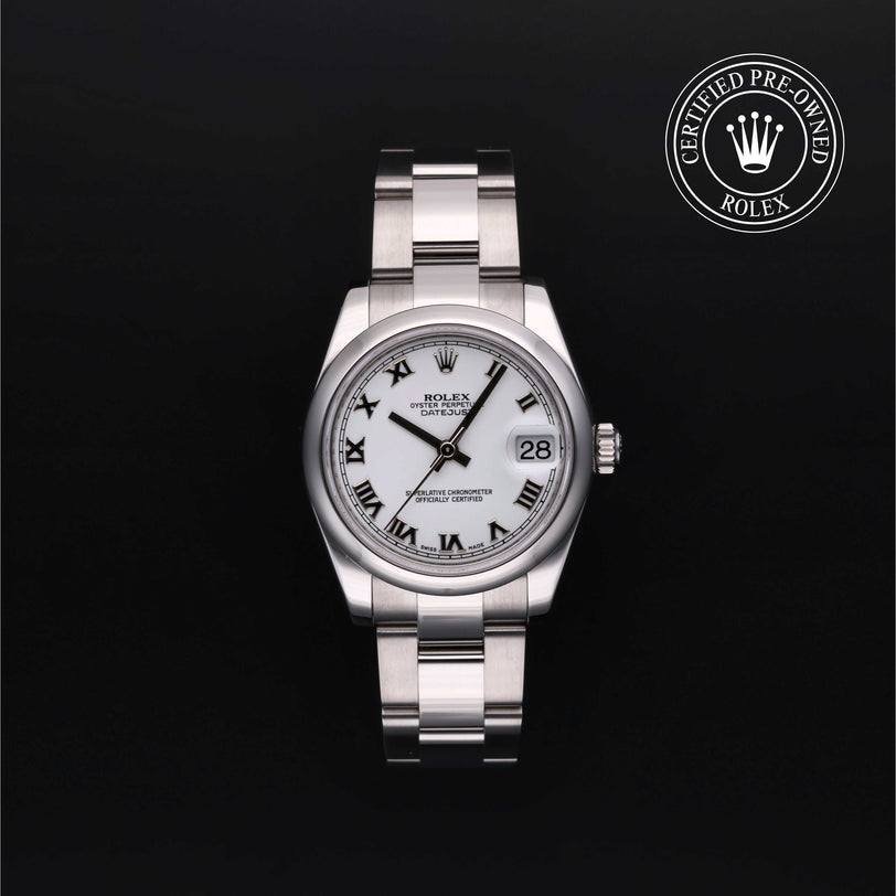 Rolex Certified Pre-owned Lady Datejust M178240-0010 front on black background